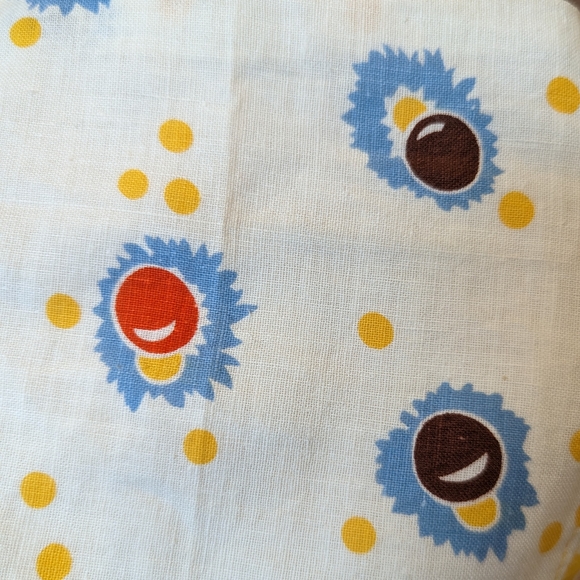 handmade VINTAGE PATTERN crop top calico S - Picture 7 of 11